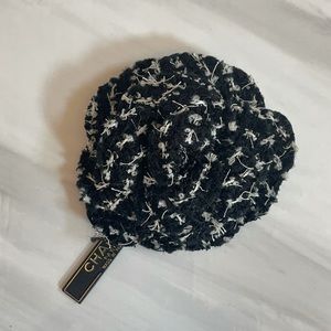 Chanel Tweed Camelia Flower Broach